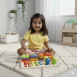 3 In 1 Wooden Column Set Toy - Wooden Learning Toy - Image 5