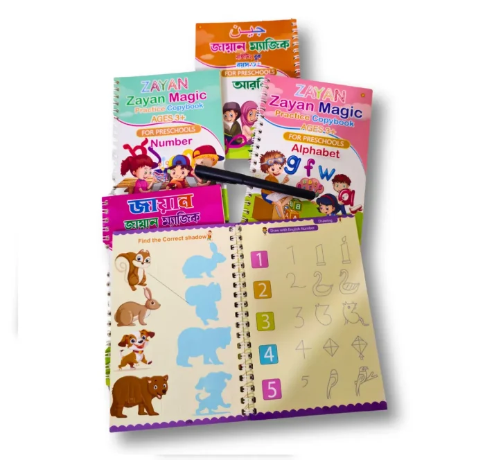 Magic Writing Practice Zayan Magic Book – Preschool Practice Copybook | Alphabet, Numbers ...