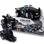 Police Warrior Robot Car  | 2-in-1 Transforming Police Car to Robot with Lights & Sound - Image 3