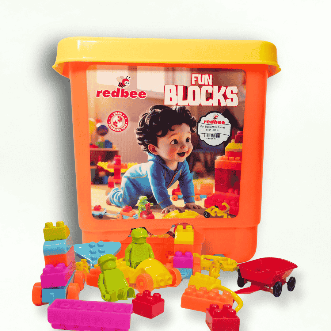 fun blocks 2 Fun Blocks Toy Set with Colorful Building Bricks & Figures - Image 1