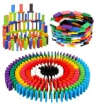 100 Pcs Wooden Domino Set for Kids – Educational Play & Creative Fun! - Image 4
