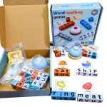 Word Spelling Blocks with Bell — Wooden Learning Toy - Image 3