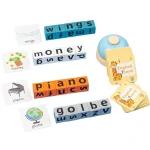 Word Spelling Blocks with Bell — Wooden Learning Toy - Image 4