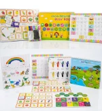Zayan Preschool Busy Book – 300+ Velcro Puzzles & Write-Wipe Learning Kit