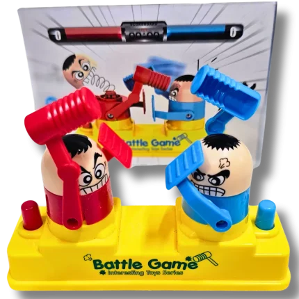 Table Battle Game, PK Game Toy, Kids Fighting Robot, Hammer Toy for Children, Educational Board Game, Red vs Blue Robot, Toy Shop Bangladesh, Khelnapati Exclusive, Best Birthday Gift for Kids, Indoor Fun Activity, Hand-Eye Coordination Game, Safe Plastic Toy, 2 Player Interactive Toy, Stress Relief Game for Kids, Preschool Learning Toy.