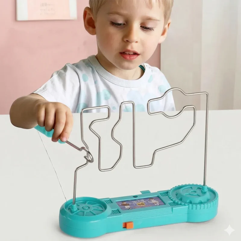 Electric Maze Game, Kids Skill Toy, Hand-Eye Coordination Toy, Educational Puzzle, Concentration Game for Kids, Science Experiment Toy, Anti-Stress Toy, Collision Electric Maze, Birthday Gift for Kids, Montessori Learning, Funny Maze Game, Electronic Learning Toy, Physics Kit for Children, Focus Training Toy, Khelnapati Toys