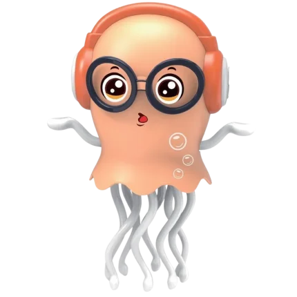 dancing jellyfish photo, kids electric toy image, musical baby toy features, LED 3D light toy, interactive crawling toy, bump and go sensor toy, toddler sensory toy picture, jellyfish toy for birthday gift, electric animal toy for kids, non-toxic plastic toy, kids fun play toy, home learning toy, khelnapati jellyfish toy, preschool electronic toy, indoor fun toys.