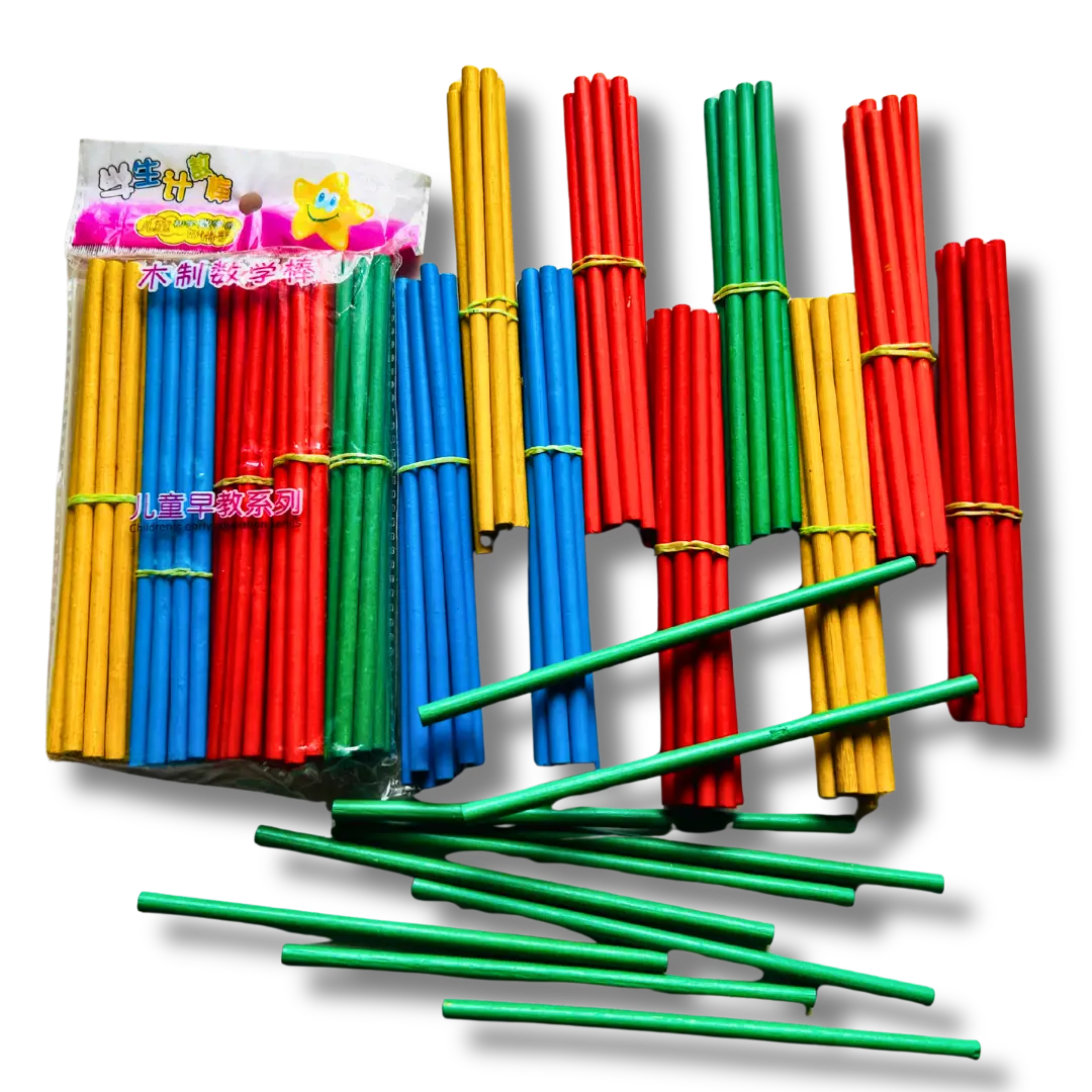 2 Premium Wooden Counting Sticks for Kids - Montessori Math Learning Toy Pack of 50 - Image 1