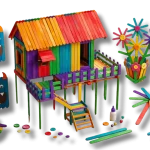 Premium Colorful Ice Cream Sticks-for Crafting & DIY Creativity- (50 Pcs Pack)