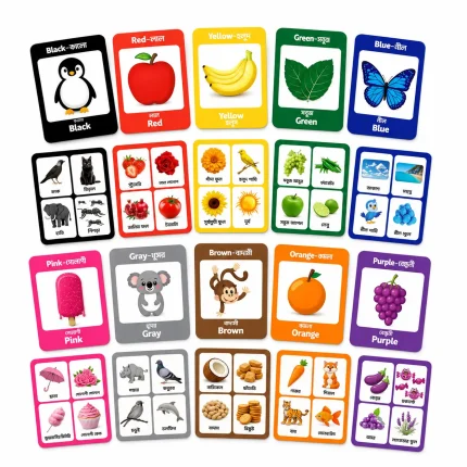 Color Plus Flash Card for Kids | Interactive Color Learning Cards (10 Double-Sided Flash Cards)