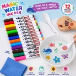 Reusable magic water markers with ceramic spoon and cleaning cloth.