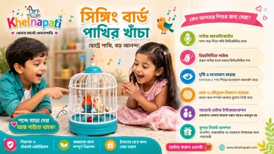 Singing Bird Cage Toy for Kids with sound activated interactive birds – Khelnapati Bangladesh