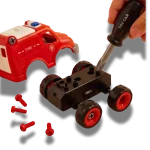 4-Pcs DIY Engineering Vehicle Set for Kids | Disassembly & Assembly Toy Car with Tools - Image 3