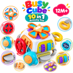 Montessori Busy Cube for kids with interactive sensory activities and educational learning features