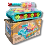 Transparent Gear Tank Toy with colorful rotating gears for kids STEM learning