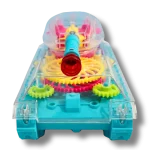 Transparent gear tank educational toy with original packaging box for kids